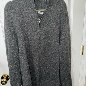 Sonoma Men's Charcoal Zip-Neck Sweater